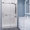 Anzzi Leon 48 in. x 76 in. Frameless Sliding Shower Door in Gunmetal SD-AZ8077-01GB - alternate 1